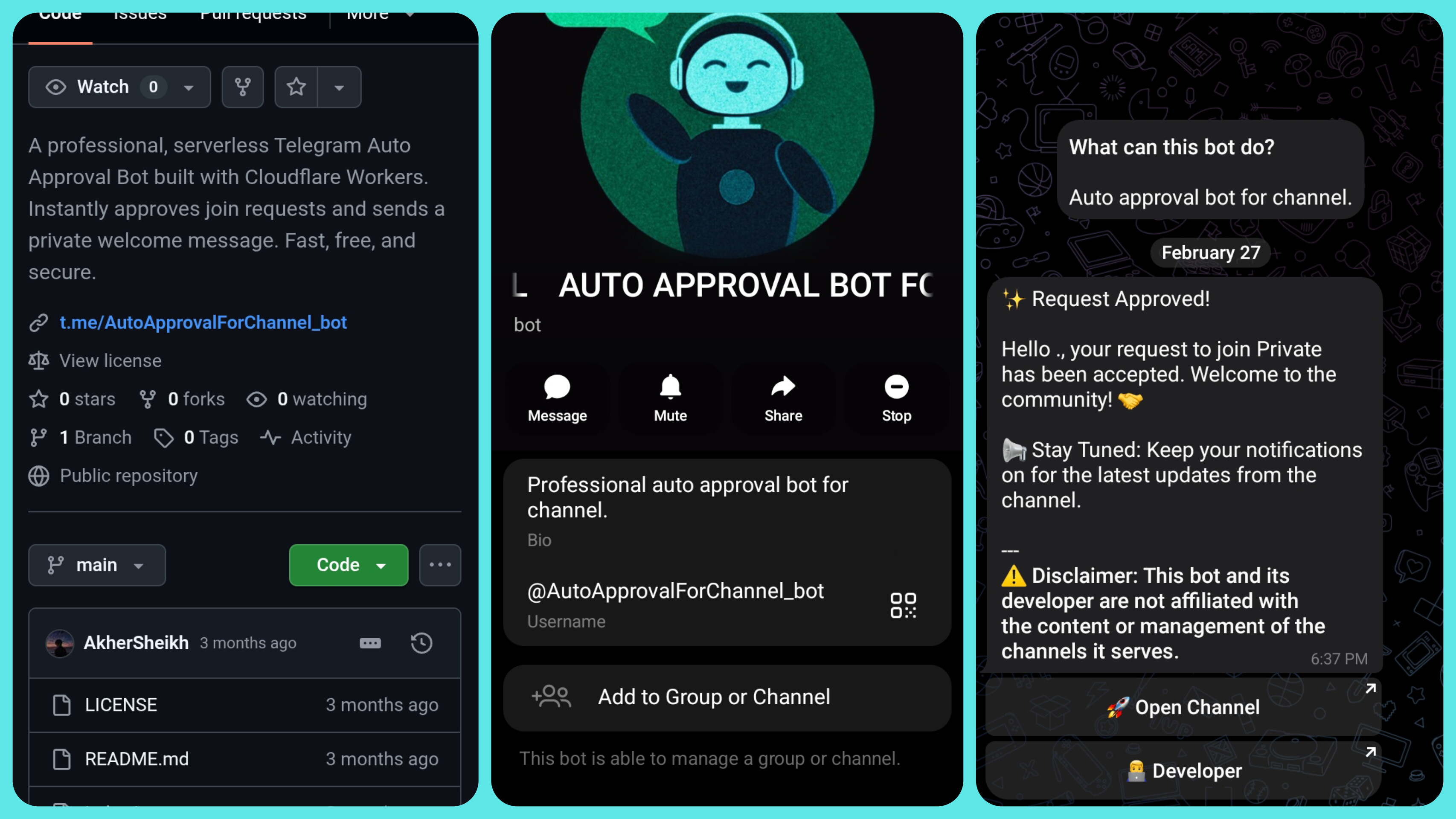 Telegram Auto Approval Bot